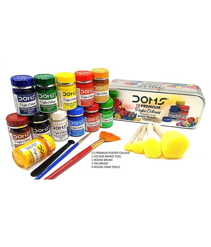 PRANSUNITA Artist Grade Doms Premium Poster Color Painting Kit 12