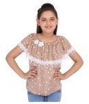 Cutecumber Pack of 1 Girls Georgette Tops ( Brown )