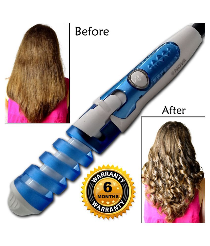 MGS Lady Electric Sprial Ceramic Curling Iron Hair Curler Waver Maker Tool  45W Multi Casual Combo: Buy Online at Low Price in India - Snapdeal