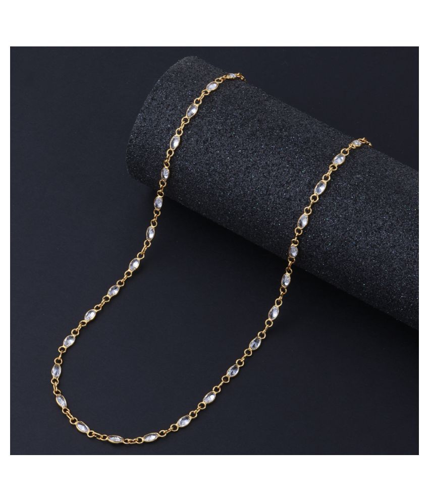     			Silver Shine Gold Plated Elegant  Designe Chain Necklace Jewellery For Women Girls