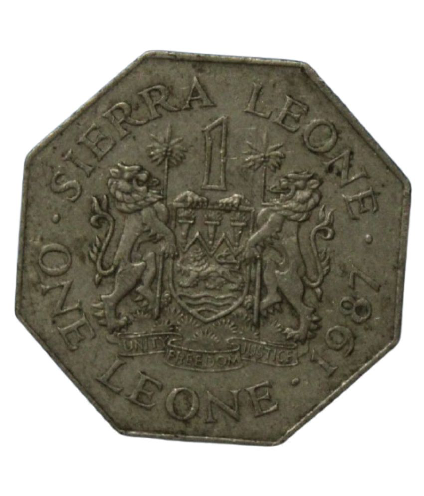     			PRIDE INDIA - 1987 Sierra Leone Unity , Freedom , Justice Dr. Joseph 1 Numismatic Coins