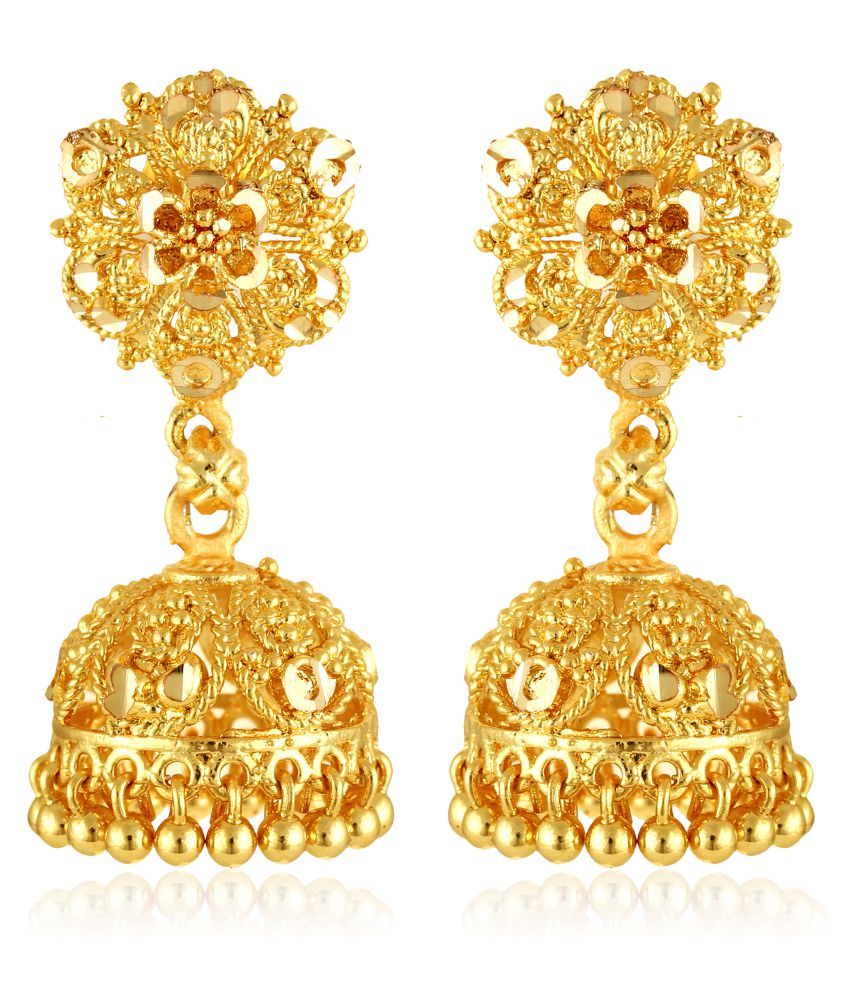     			Vighnaharta wedding and Party wear Gold Plated alloy jhumki Earring for Women and Girls (VFJ1264ERG)