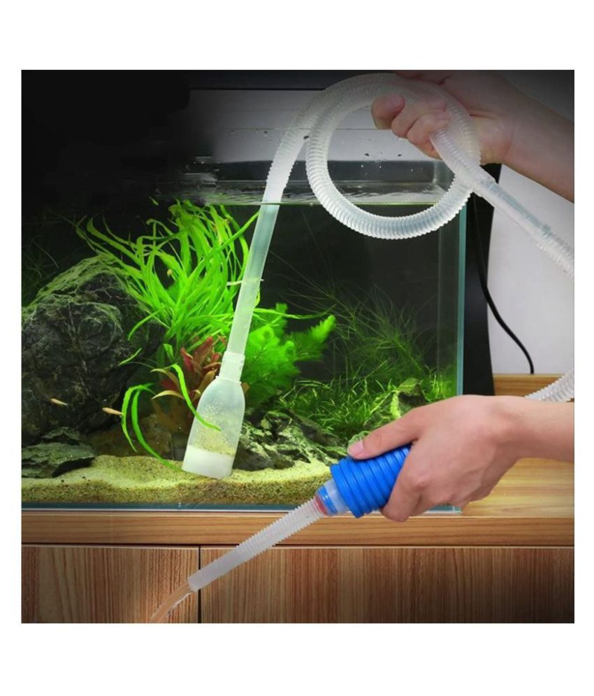     			Yaathumaagi - Aquarium Fish Tank Siphon Vacuum Water Pump Gravel Cleaner Set of 1 (White)