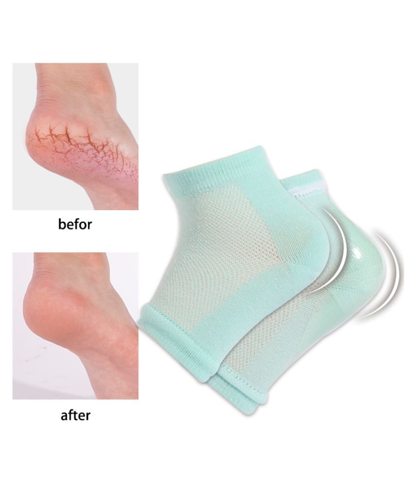 Gel Heel Toeless Moisturizing Socks Gel Heel Socks 4 Pair Free