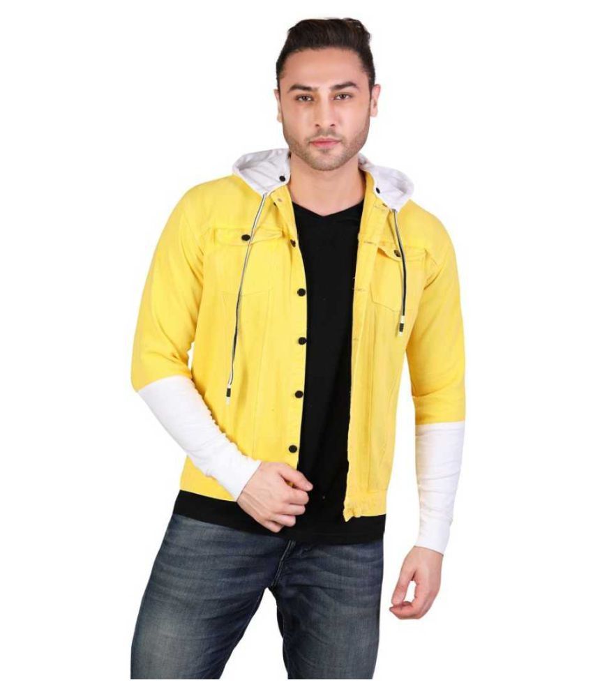     			ARBIA FUNKI Yellow Casual Jacket