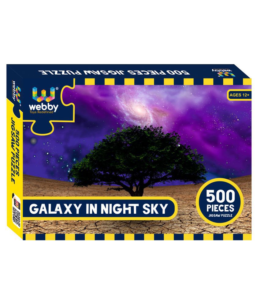     			Webby Galaxy In Night Sky Cardboard Jigsaw Puzzle, 500 Pieces