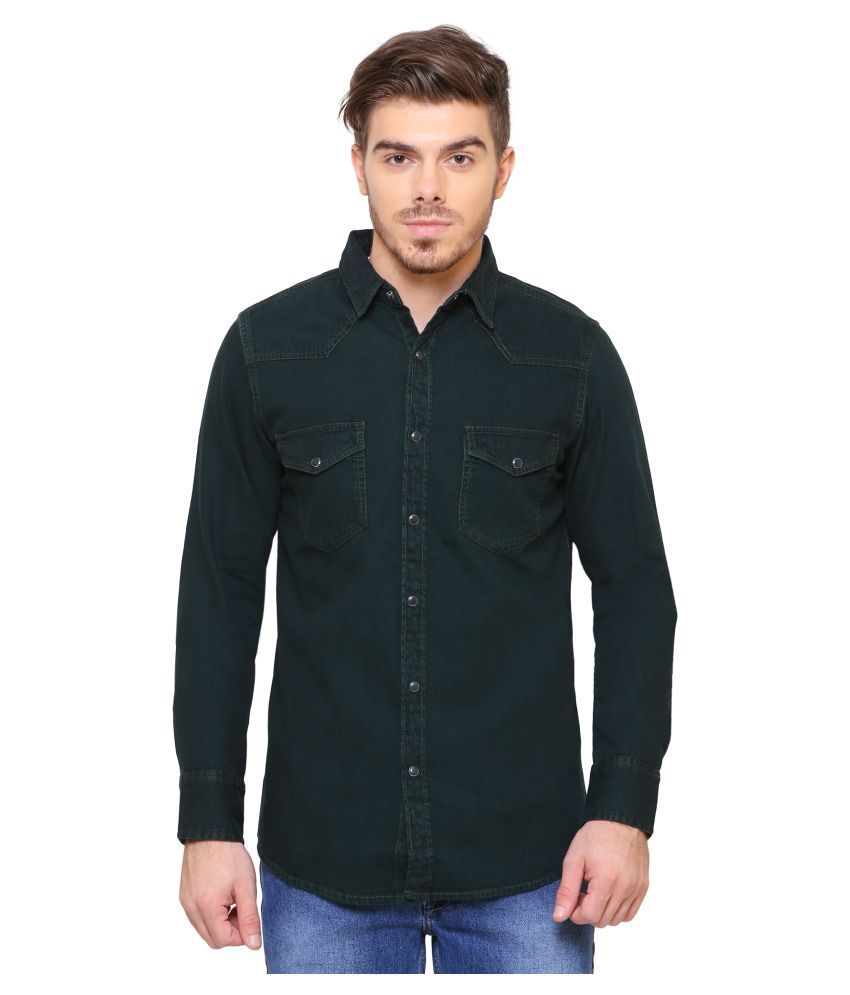     			Kuons Avenue Denim Slim Fit Men's Casual Shirt - Green ( Pack of 1 )