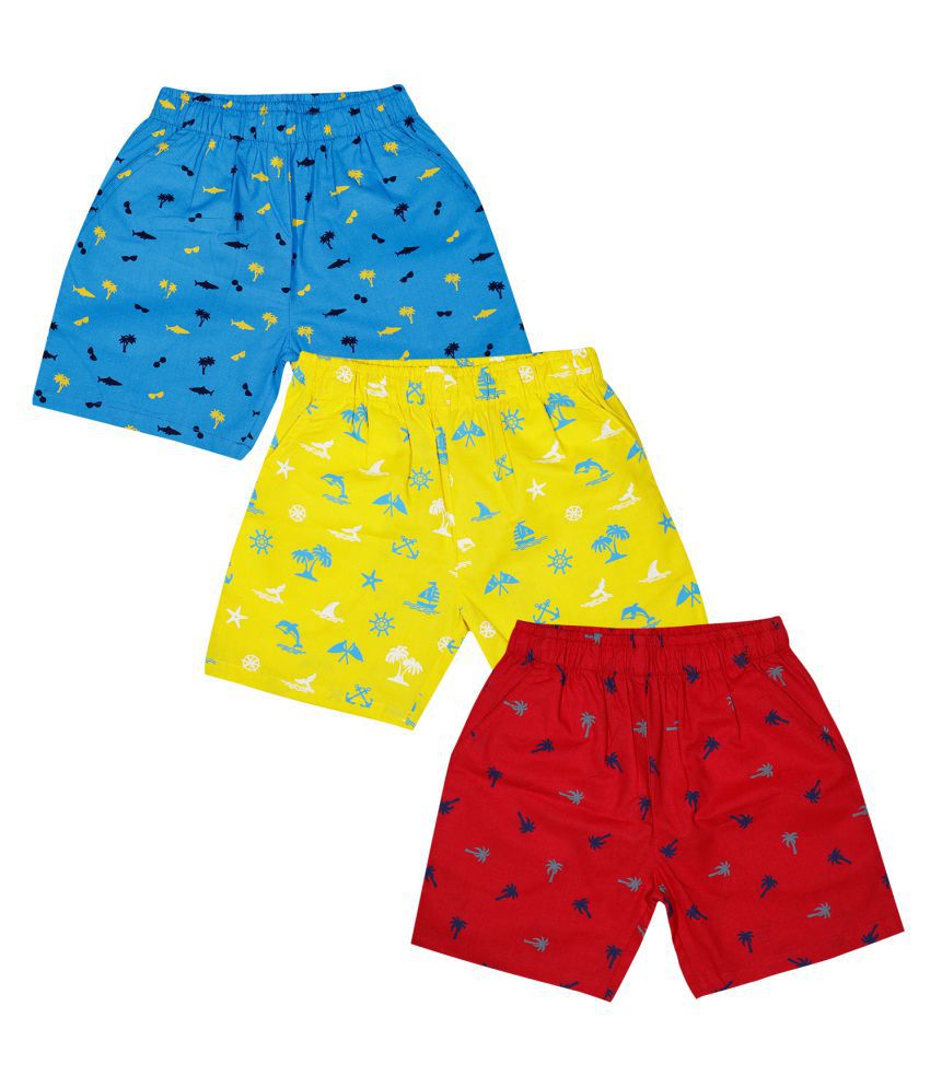     			Luke and Lilly Boys Woven Printed Shorts_Pack of 3