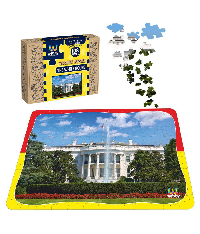     			Webby The White House Wooden Jigsaw Puzzle, 108 Pieces