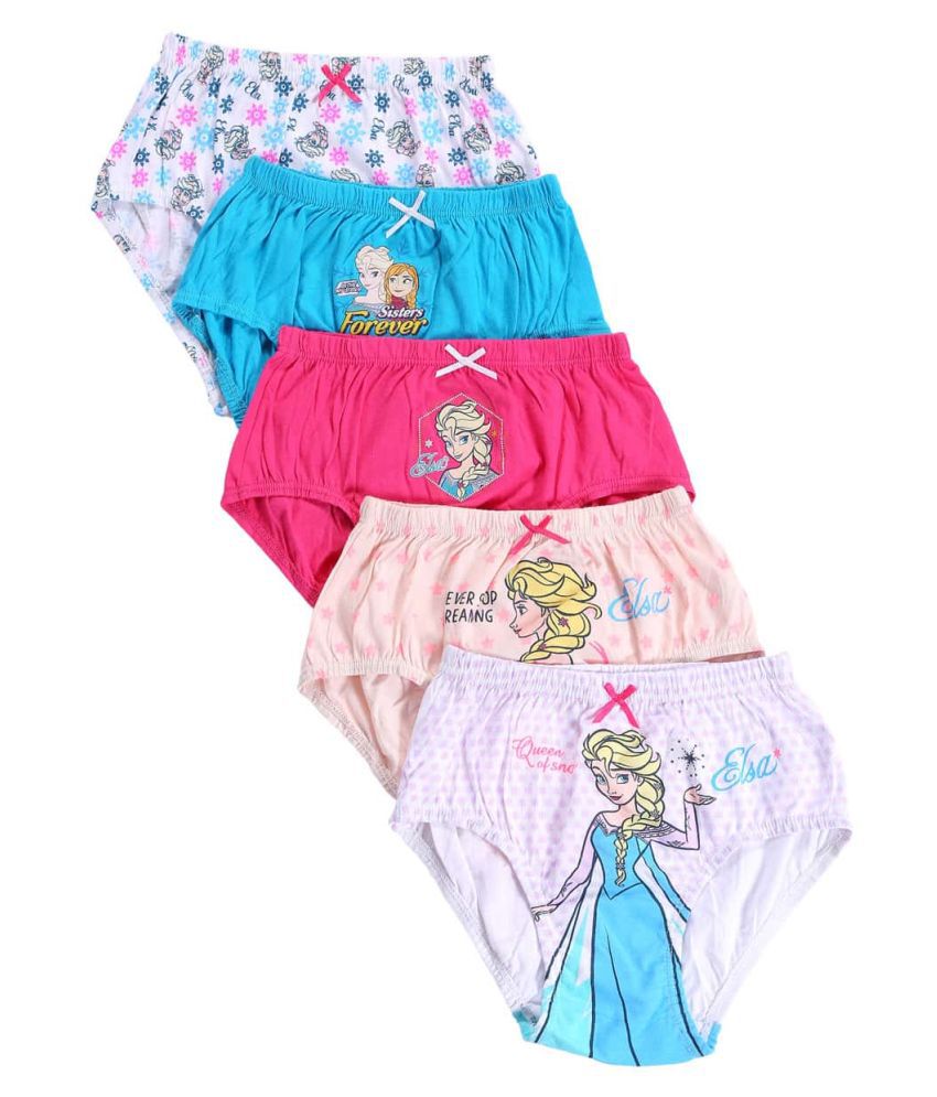     			Bodycare Kids Girls Assorted coloured Frozen Printed Panties Pack Of 5