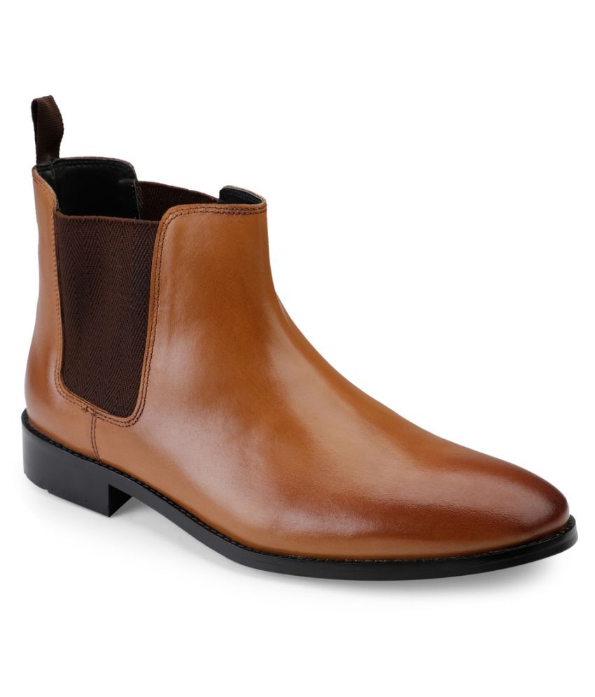     			HATS OFF ACCESSORIES Tan Chelsea boot