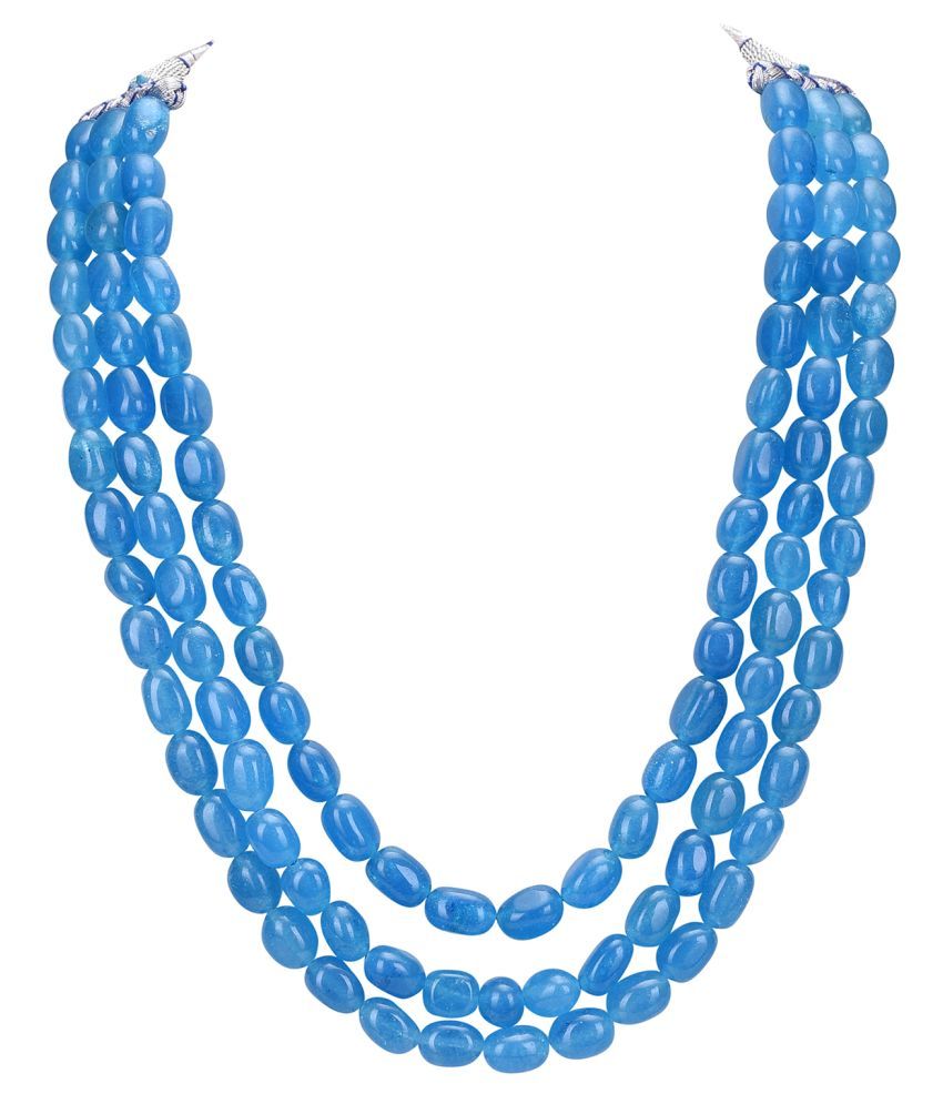 Ratnavali Jewels - Blue Brass Necklace ( Pack of 1 ) - Buy Ratnavali ...