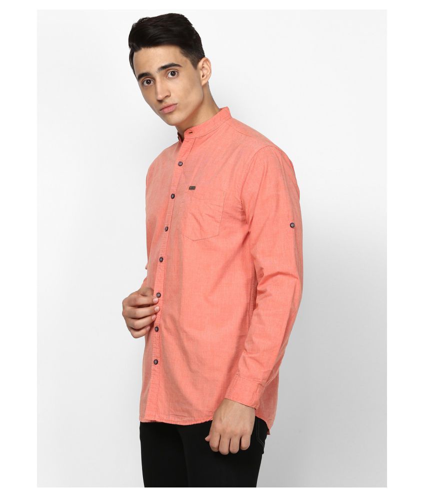     			Urbano Fashion 100 Percent Cotton Orange Shirt