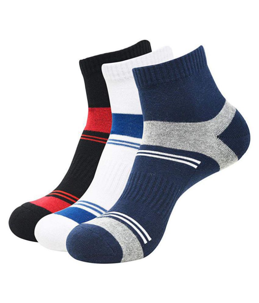 Buy Balenzia - Cotton Men's Striped Multicolor Ankle Length Socks ...