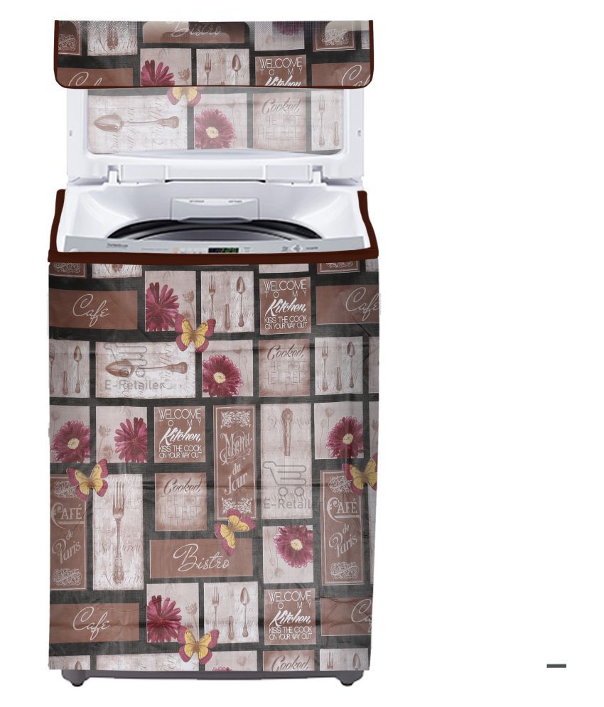     			E-Retailer Single PVC Multi Washing Machine Cover for Universal 8 kg Top Load