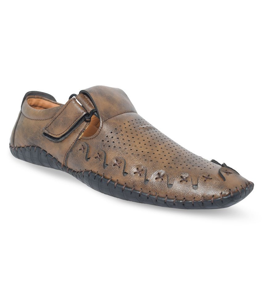 synthetic leather sandals