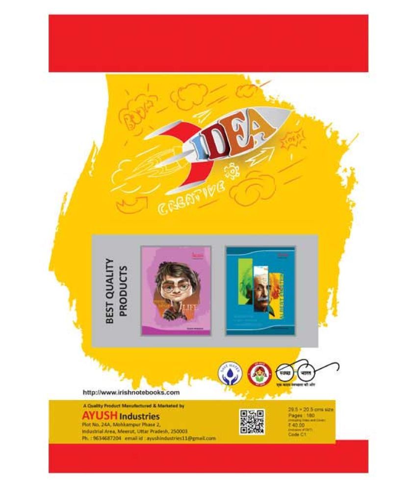 Irish A4 Notebooks 180 Pages C1c Grade C Pack of 6 29.5 x 20.