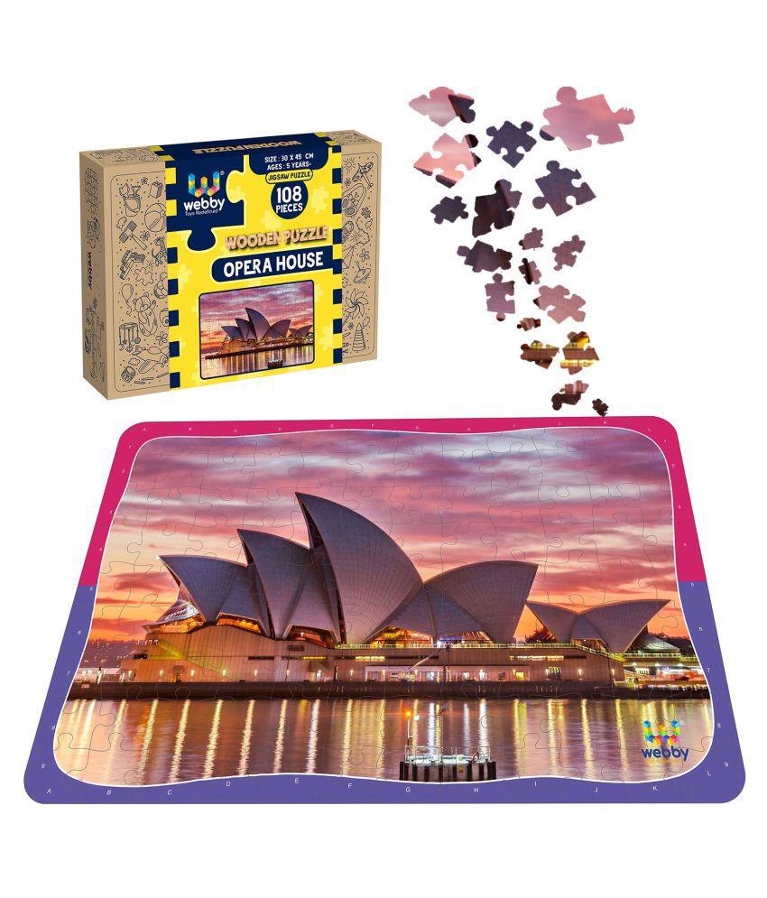     			Webby Opera House Wooden Jigsaw Puzzle, 108 Pieces