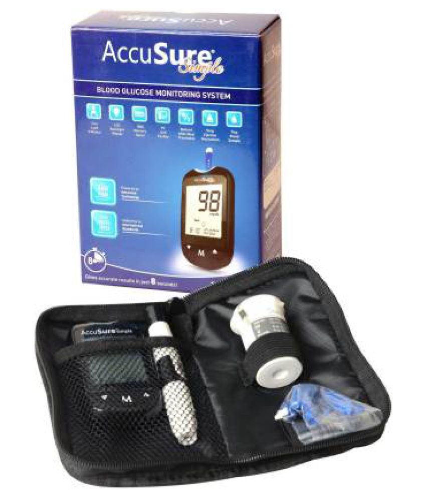 Glucometer ACCUSURE SIMPLE &  25 STRIPS TD 4183 OCT & 2022
