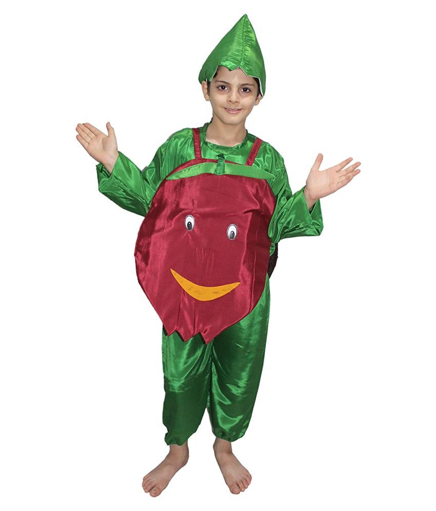 Kaku Fancy Dresses Pomegranate Cutout Costume With Cap For Kids (Free ...