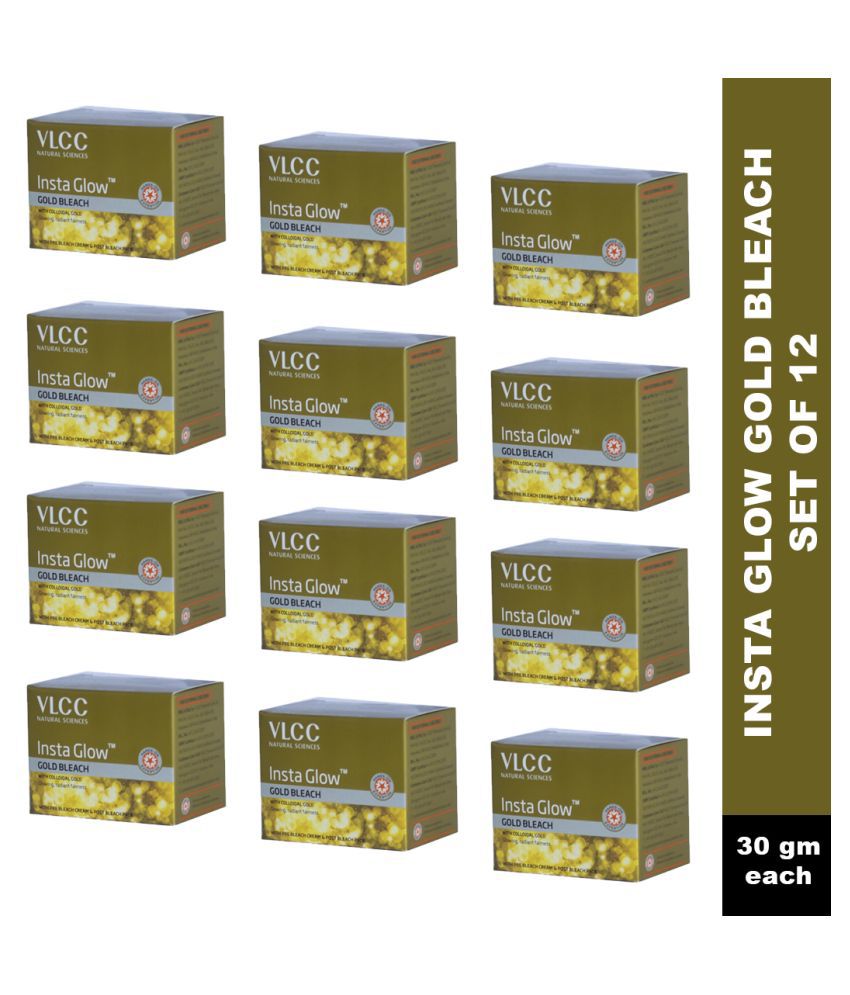     			VLCC Insta Glow Gold Bleach, 30 g (Pack of 12)