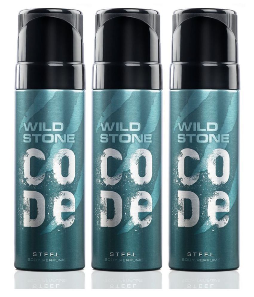     			Wild Stone CODE Steel Pack of 3 (150ml each) Perfume Body Spray - For Men (450 ml, Pack of 3)