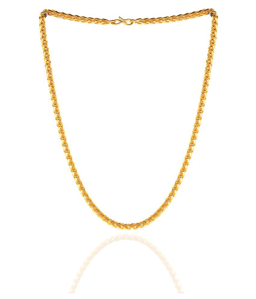     			Shankhraj Mall Gold Plated Mens Necklace Chain-1009