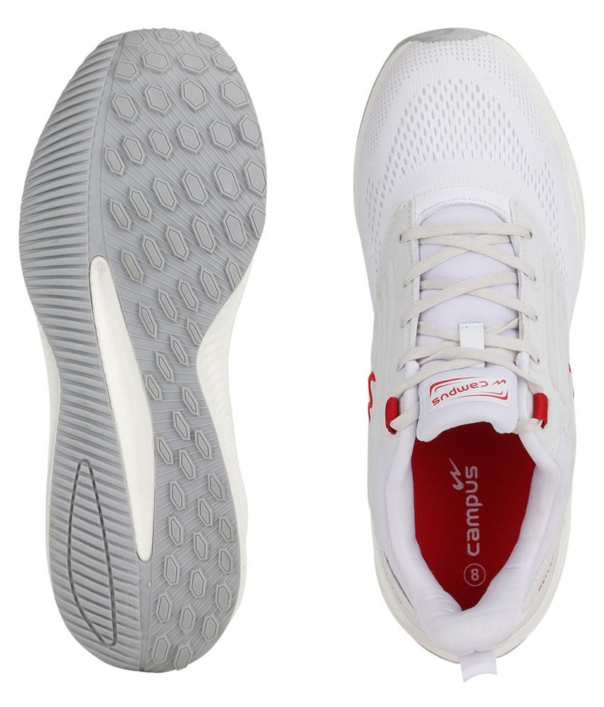 campus spice white running shoes