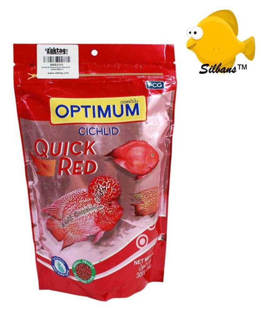 OPTIMUM Cichlid Quick Red Fish Food, 300 gms