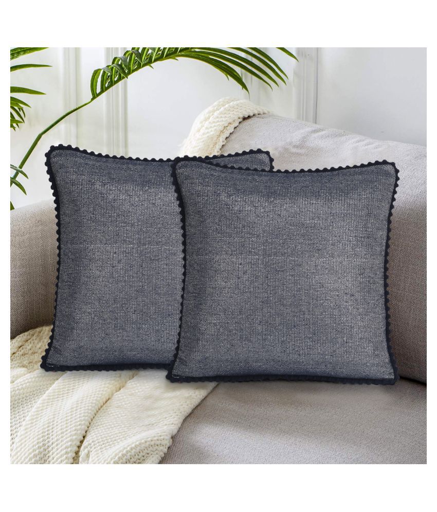     			mezposh Set of 2 Cotton Cushion Covers 40X40 cm (16X16)