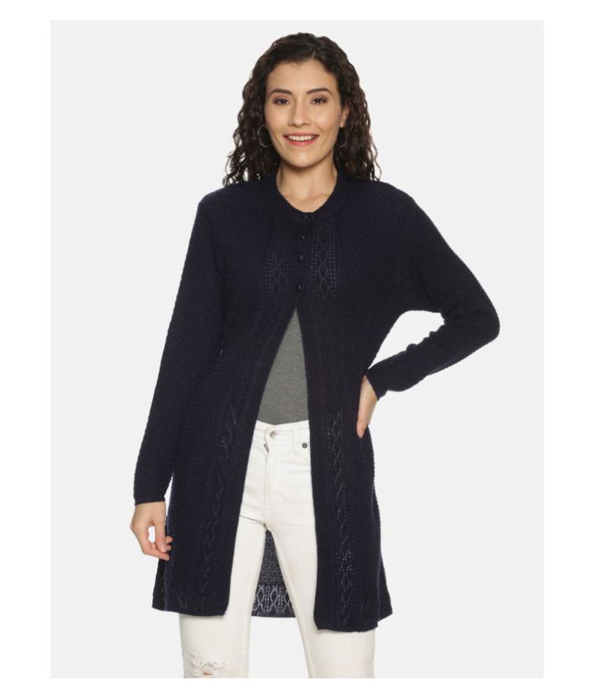 Clapton Acrylic Navy Buttoned Cardigans