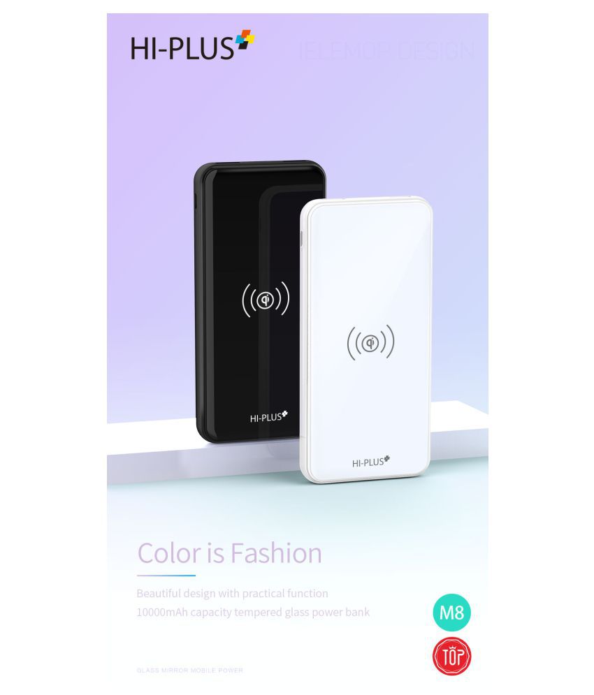 Hi Plus Ht10p Wireless Mah Li Polymer Power Bank White Power Banks Online At Low Prices Snapdeal India