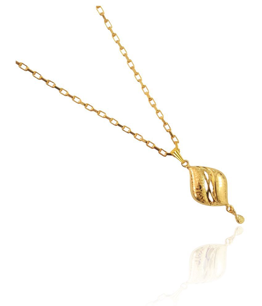     			SHANKH-KRIVA GOLD PLATED PENDANT AND CHAIN FOR GIRL or women-100378