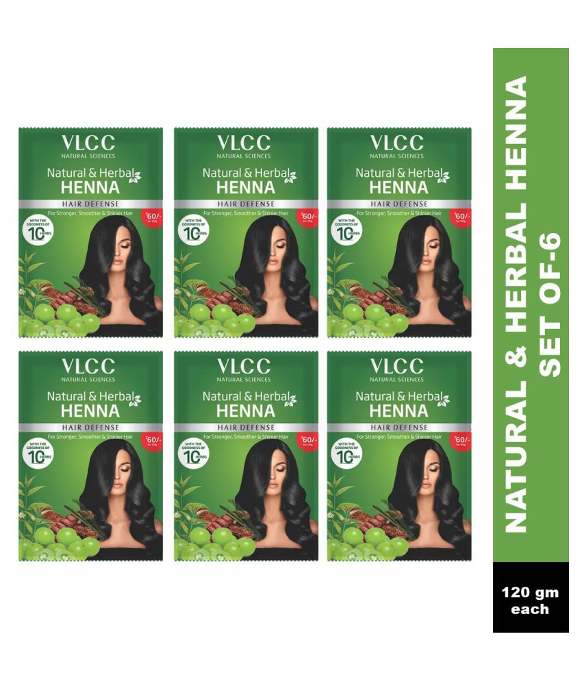     			VLCC Natural & Herbal Henna, 120 g (Pack of 6)