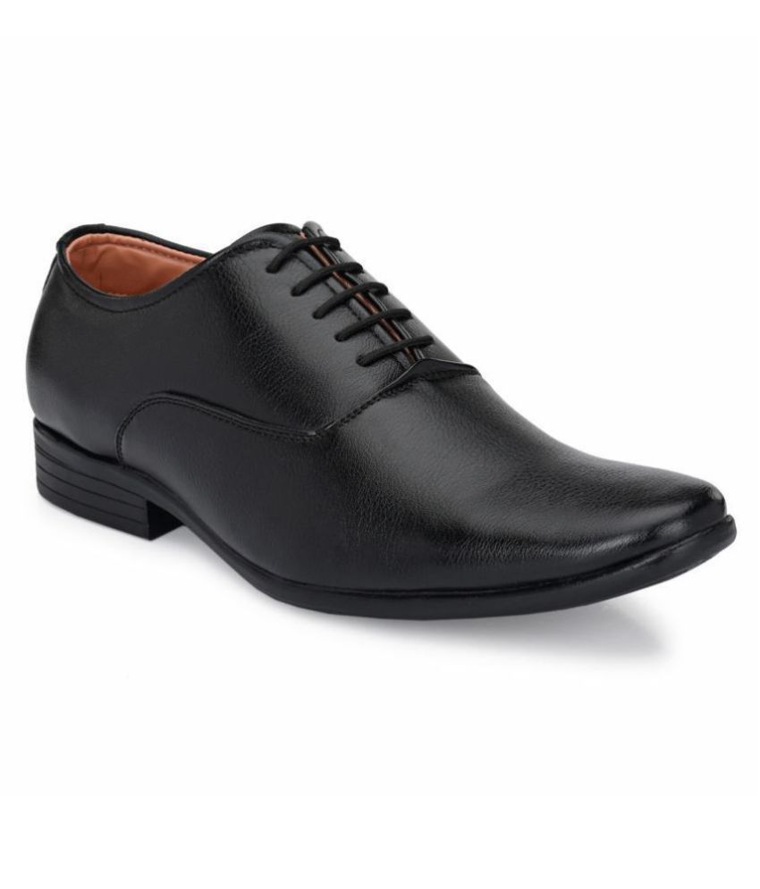     			Leeport - Black Men's Formal Shoes