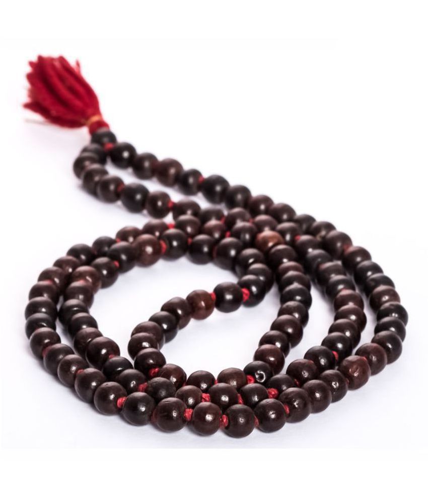     			Arkam Sandalwood Mala/ 100% Natural Chandan Mala/ Original Red Sandalwood mala (Size: 7mm, Beads: 108+1) with Gaumukhi