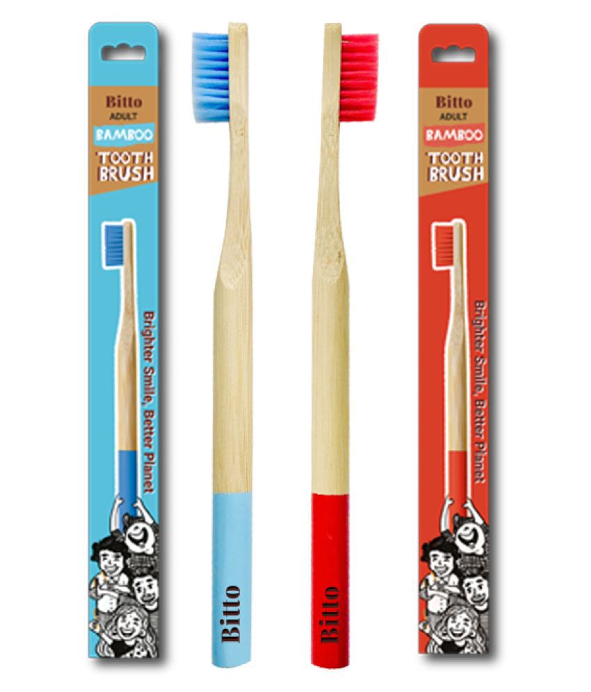 Bitto Blo Bamboo Toothbrush BT-BLO-002 Pack of 2