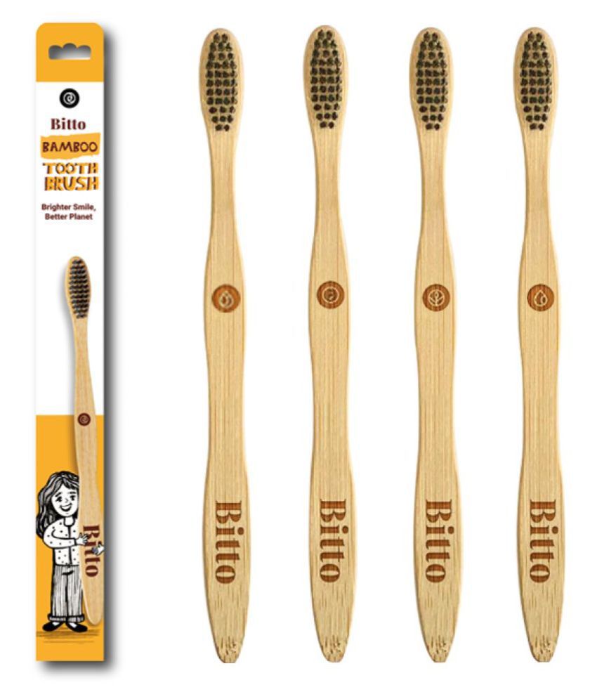     			Bitto Vex Bamboo Toothbrush BT-Vex-004 Pack of 4