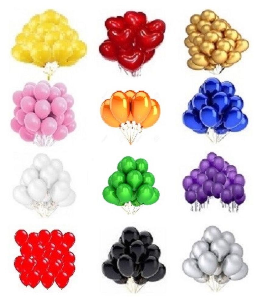     			GNGS Solid Party Decoration Balloons (Multicolor, Pack of 120)