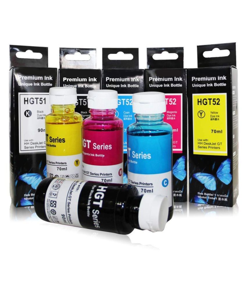 TEQBOT GT51/52 410 HP Multicolor Pack of 4 Ink bottle for Compatible Refill  ink for HP GT51 , GT52 HP GT5810,GT5820, 310,315,319,410,415,419 Tank  Wireless - Buy TEQBOT GT51/52 410 HP Multicolor Pack
