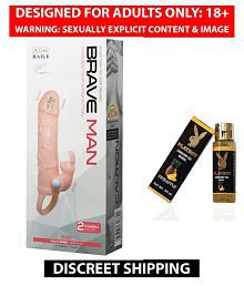 Silicon Made 9 Inch Rabbit Vibrating Penis Cover Condom Extender WIth Free Lube