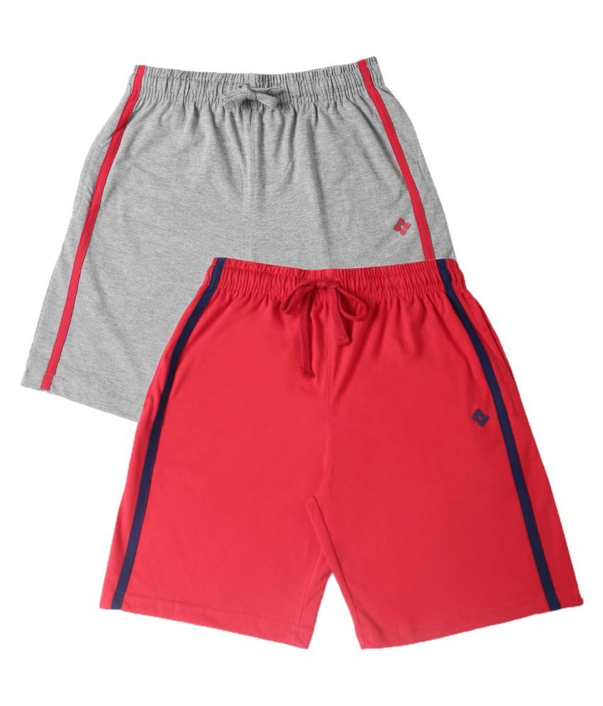     			Dollar Pack of 2 Cotton Blend Shorts For Boys ( Multi Color )