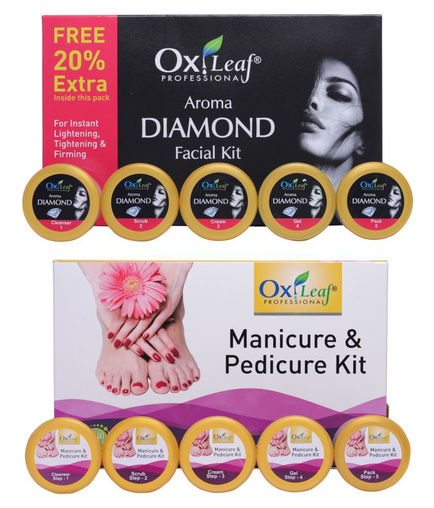    			Oxileaf Mani Pedi Hand-Foot Care & Diamond Facial Kit 1400 g Pack of 2