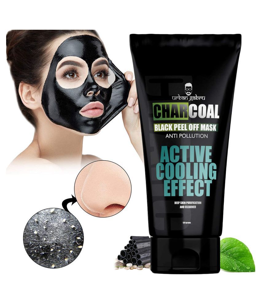 UrbanGabru Charcoal Peel Off Mask | Deep Skin Cleansing Mask Face Peel Masks 120 gm