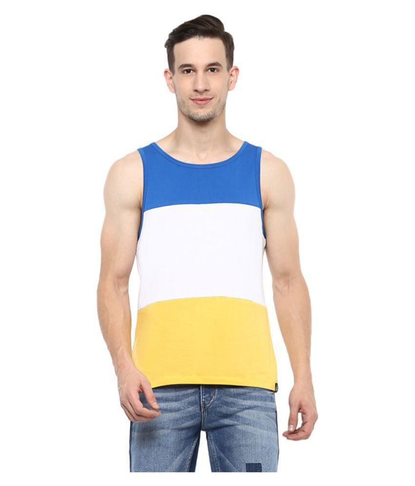     			Urbano Fashion Cotton Multicolor Colorblock T-Shirt