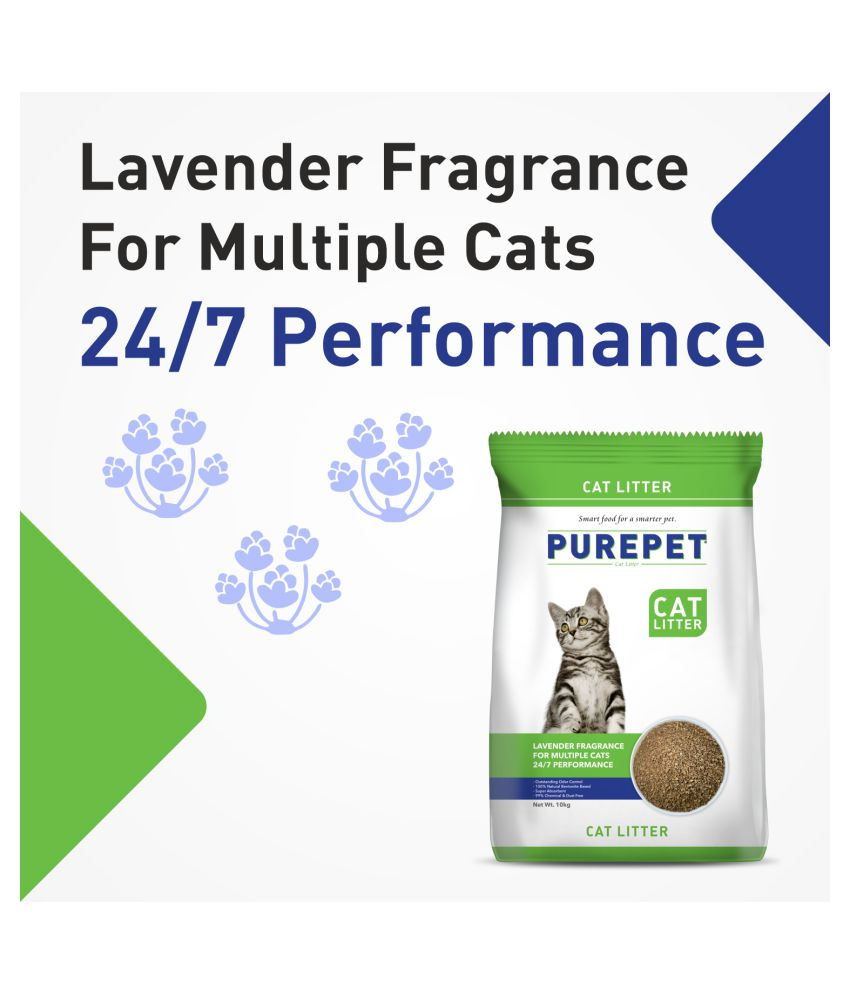 Purepet Clumping Lavender Fragrance Cat Litter (For multiple cats), 5kg