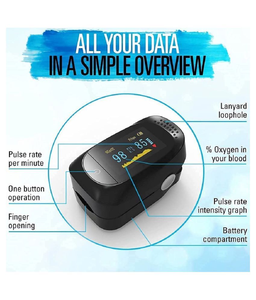 Shivaay Trading Co. Pulse Oximeter SPO2 Accurate Heart Rate Monitor ...