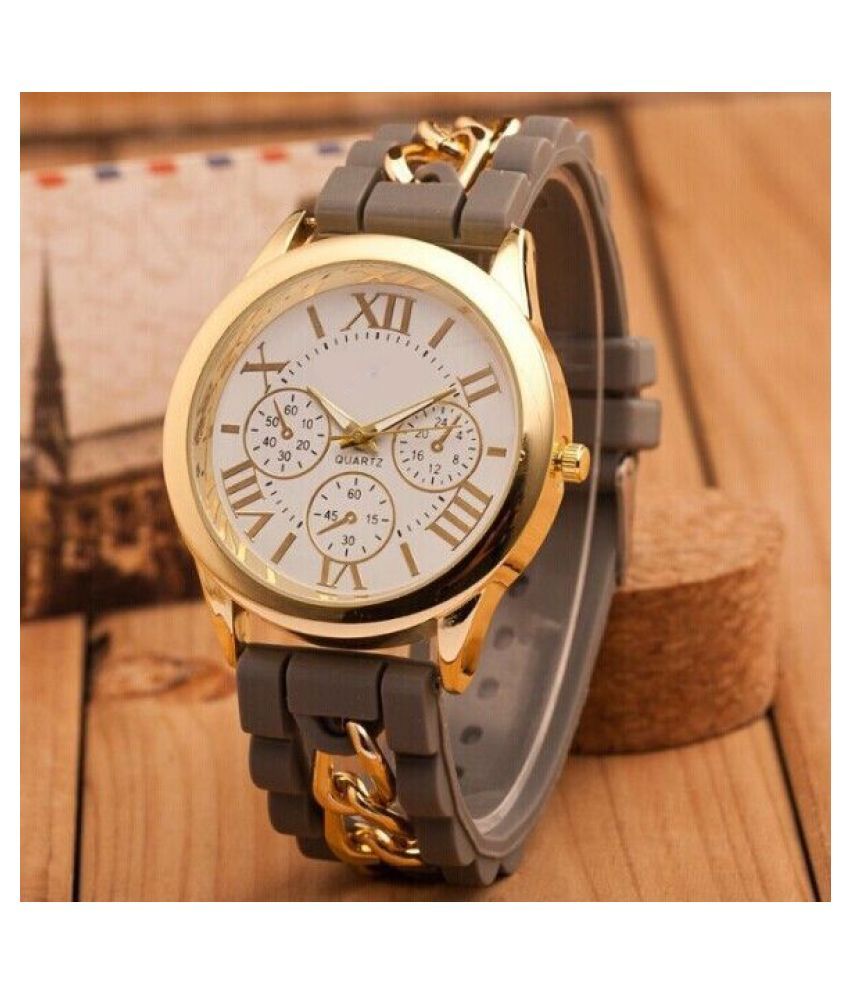 DECLASSE Designer Chain Strap Silicon Analog Men #039;s Watch