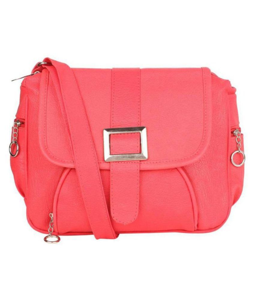     			Devanshiart - Pink  PU Sling Bag