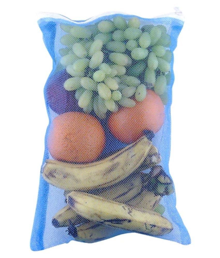 Fridge Bags for Fruits and Vegetables with Zip Net (Multicolour): Buy ...